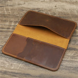 Personalised Men's Leather Wallet with Checkbook Holder - Engraved