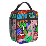 Betty Anime Pop Art Insulated Lunch Bag Leakproof Cooler Thermal Bento Box