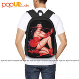 Betty Page Whip Fetish Film Backpack Large Capacity