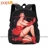 Betty Page Whip Fetish Film Backpack Large Capacity
