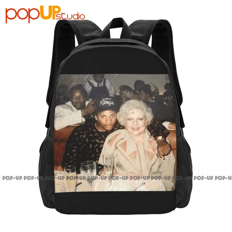 Betty X Easy E Rapper Backpack Large Capacity Bookbag Schoolbag Gym Tote Bag