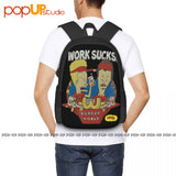 Bevis And Butthead Work Sucks Backpack Large Capacity
