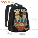 Bevis And Butthead Work Sucks Backpack Large Capacity