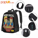 Bevis And Butthead Work Sucks Backpack Large Capacity