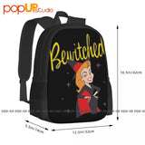 Vintage Bewitched Samantha Backpack Large Capacity Retro Foldable Personalized