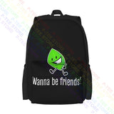 BFDI Battle For Dream Island Leafy Youth Large Capacity Backpack