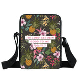 Bible Verse Shoulder Bag Floral Messenger Crossbody Gift