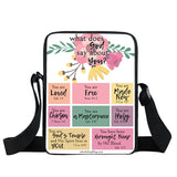 Bible Verse Shoulder Bag Floral Messenger Crossbody Gift