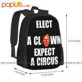 Biden Elect A Clown Expect A Circus Backpack Large Capacity