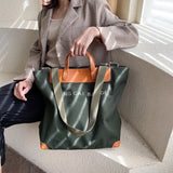 Canvas Totes Satchels Zipper Casual Handbags Large Capacity Shoulder Bags
