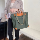 Canvas Totes Satchels Zipper Casual Handbags Large Capacity Shoulder Bags