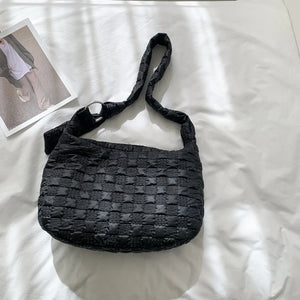 Women's Large Shoulder Bag Down Feather Messenger Bag