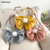 Big Bow Shoulder Bags Women Underarm Sweet All-match