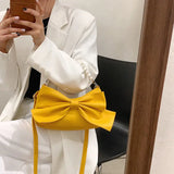 Big Bow Shoulder Bags Women Ins Sweet Pearls Streetwear Handbag