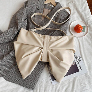 Big Bow Square Crossbody Bags High-quality Leather Women's Handbags