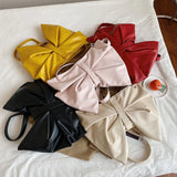 Big Bow Square Crossbody Bags High-quality Leather Women's Handbags