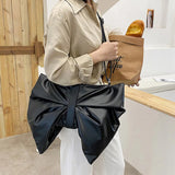 Big Bow Square Crossbody Bags High-quality Leather Women's Handbags