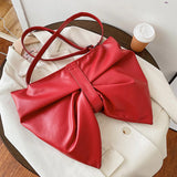 Big Bow Square Crossbody Bags High-quality Leather Women's Handbags