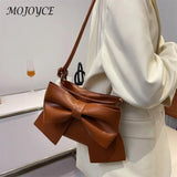 Big Bow-knot Shoulder Bags PU Leather Women Handbag Pure Travel Party Clutch