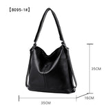 Big Capacity PU Leather Handbag Ladies Party Tote Shoulder Bags