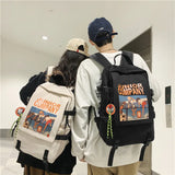 Big Capacity Junior School Student Backpack Panelled Leisure Travel Knapsack Bag