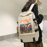 Big Capacity Junior School Student Backpack Panelled Leisure Travel Knapsack Bag