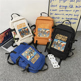 Big Capacity Junior School Student Backpack Panelled Leisure Travel Knapsack Bag