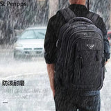 Large Men Backpack Laptop 15.6 Oxford Gray Solid Teen College Student Back Pack