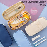 Big Capacity Pencil Case | Cute Macaron Matching Large Pencil Bag