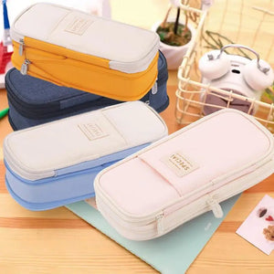 Big Capacity Pencil Case | Cute Macaron Matching Large Pencil Bag
