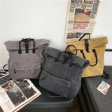 Teenager School Book Knapsack Bag Student Casual Minimalist Backpack