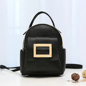 Large Women Backpack Matching Small Shoulder Bag Soft Leather Female