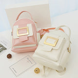 Large Women Backpack Matching Small Shoulder Bag Soft Leather Female