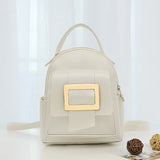 Large Women Backpack Matching Small Shoulder Bag Soft Leather Female