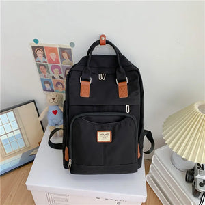 Big Capacity Nylon Laptop Backpack High School College Book Bag