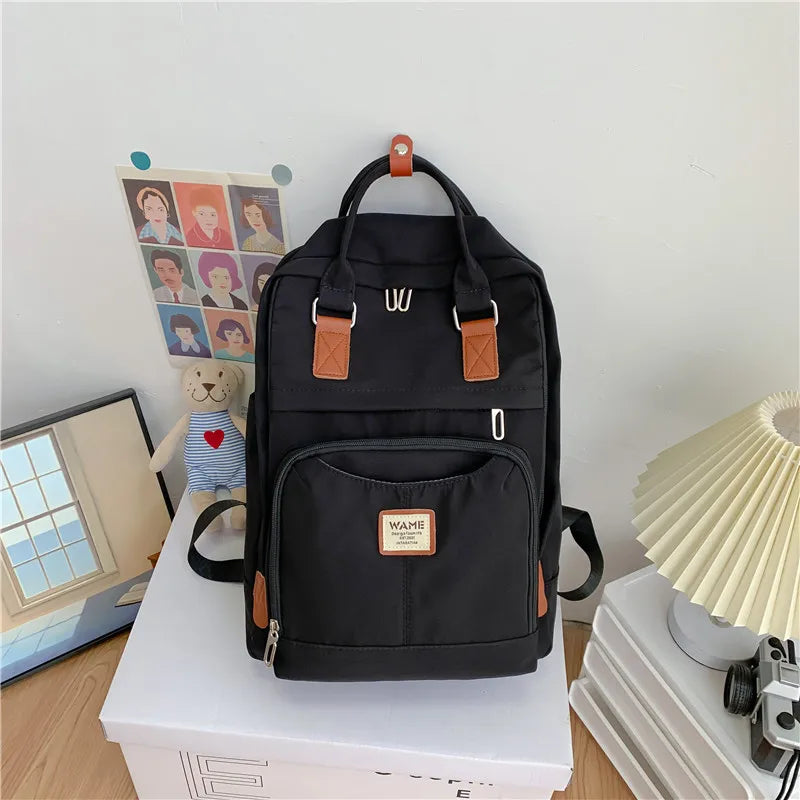 Big Capacity Nylon Laptop Backpack High School College Book Bag