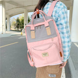 Big Capacity Nylon Laptop Backpack High School College Book Bag
