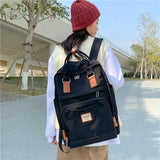 Big Capacity Nylon Laptop Backpack High School College Book Bag