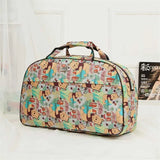 Large Capacity Travel Duffel Bag Waterproof Nylon Handbag Flower Print