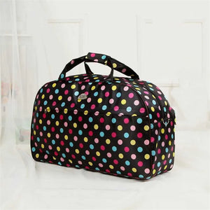 Large Capacity Travel Duffel Bag Waterproof Nylon Handbag Flower Print