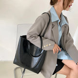 Big Capacity Women's Shoulder Bag PU Leather Casual Tote Female