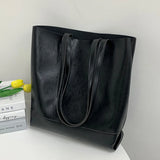 Big Capacity Women's Shoulder Bag PU Leather Casual Tote Female
