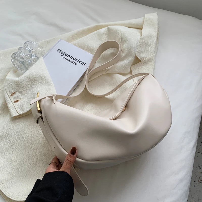 Large Capacity Leather Crossbody Bag for Women Summer