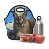 Big Floppa Funny Meme Insulated Lunch Tote Bag Neoprene Food Lunch Box