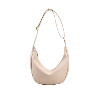 Half Moon Zip Shoulder Bag for Women Crossbody Handbags