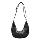 Half Moon Zip Shoulder Bag for Women Crossbody Handbags