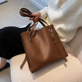Vintage Leather Tote Bag Women's Handbag High Capacity Shoulder Travel Bag