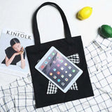 Plaid Bow Canvas Shoulder Bag Zipper Large Capacity Totes Bag Harajuku Style