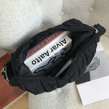 Plaid Shoulder Bag Women Winter Style Space Cotton Hobo Messenger Bag