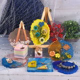 Rectangle Plate Resin Mold Fruit Disc Tea Tray UV Resin Mould Coaster Silicone M